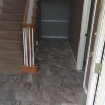 Foyer and entryway with new tile flooring