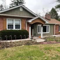 House exterior with new siding installation