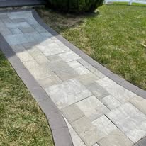 Paver walkway installation