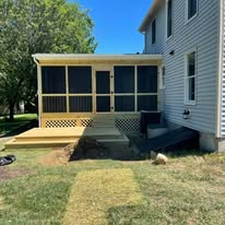 Screened porch addition