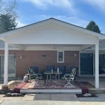 Covered porch and patio addition